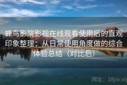 蜂鸟影院影视在线观看使用后的直观印象整理：从日常使用角度做的综合体验总结（对比后）