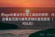 把age动漫当作日常工具后的感受：内容覆盖范围与推荐逻辑的直观感受（对比后）