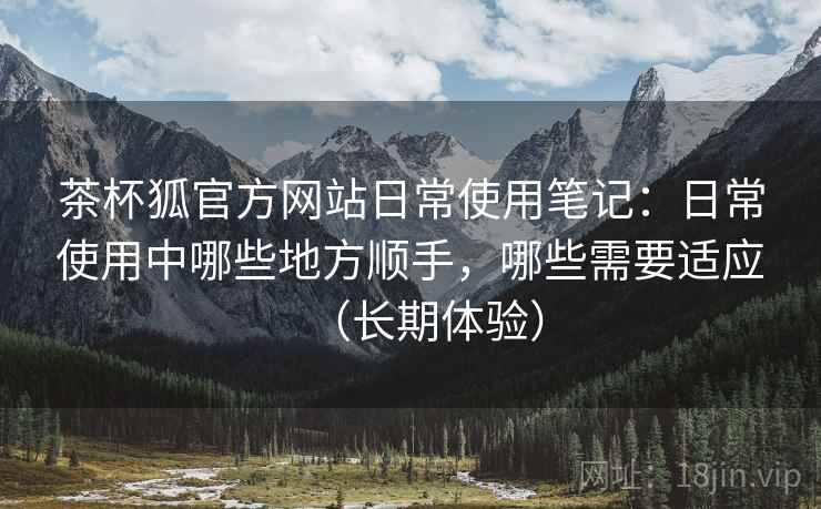 茶杯狐官方网站日常使用笔记：日常使用中哪些地方顺手，哪些需要适应（长期体验）