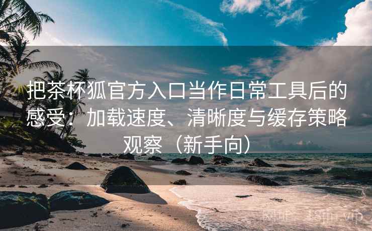 把茶杯狐官方入口当作日常工具后的感受：加载速度、清晰度与缓存策略观察（新手向）