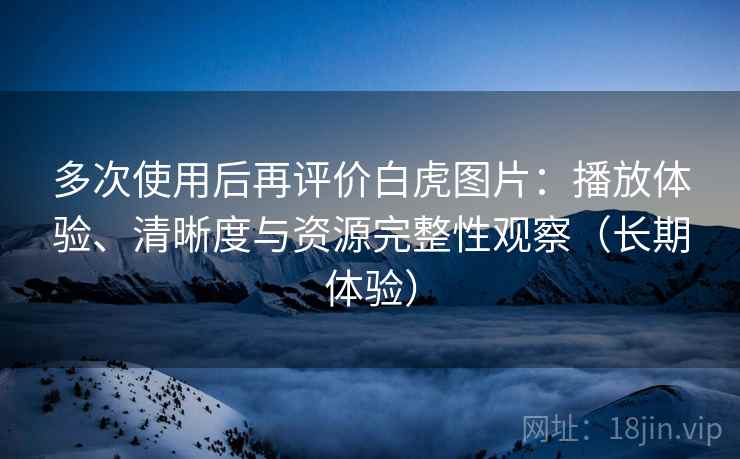 多次使用后再评价白虎图片：播放体验、清晰度与资源完整性观察（长期体验）