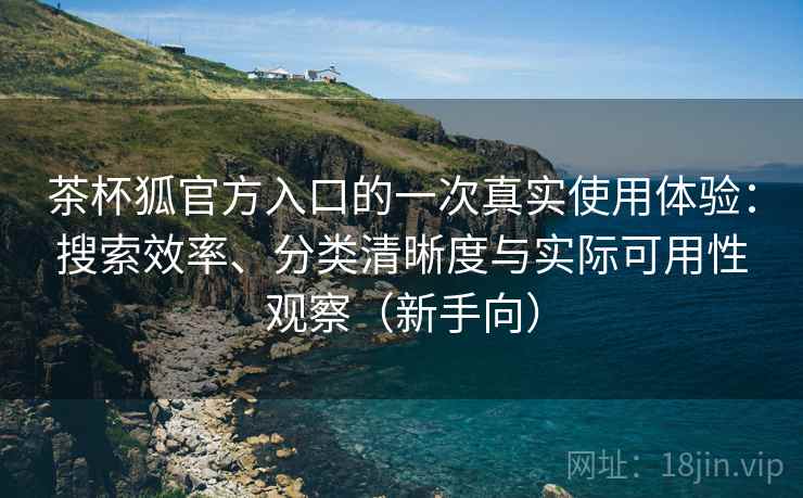 茶杯狐官方入口的一次真实使用体验：搜索效率、分类清晰度与实际可用性观察（新手向）