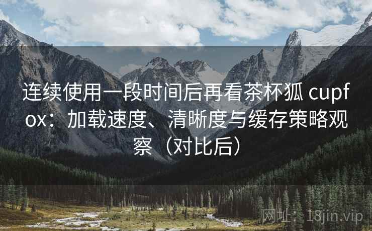 连续使用一段时间后再看茶杯狐 cupfox:加载速度、清晰度与缓存策略观察(对比后) 连续使用一段时间后再看茶杯狐 cupfox:加载速度、清晰度与缓存策略观察(对比后)