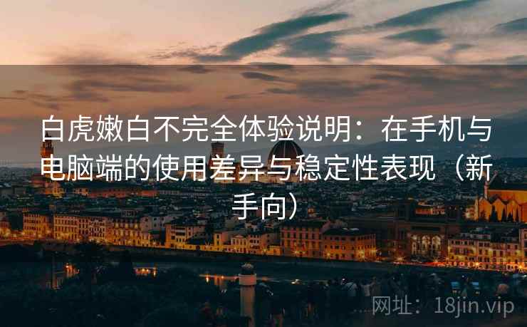 白虎嫩白不完全体验说明：在手机与电脑端的使用差异与稳定性表现（新手向）